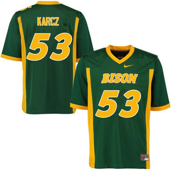 Men #53 Cole Karcz North Dakota State Bison College Football Jerseys Sale-Green